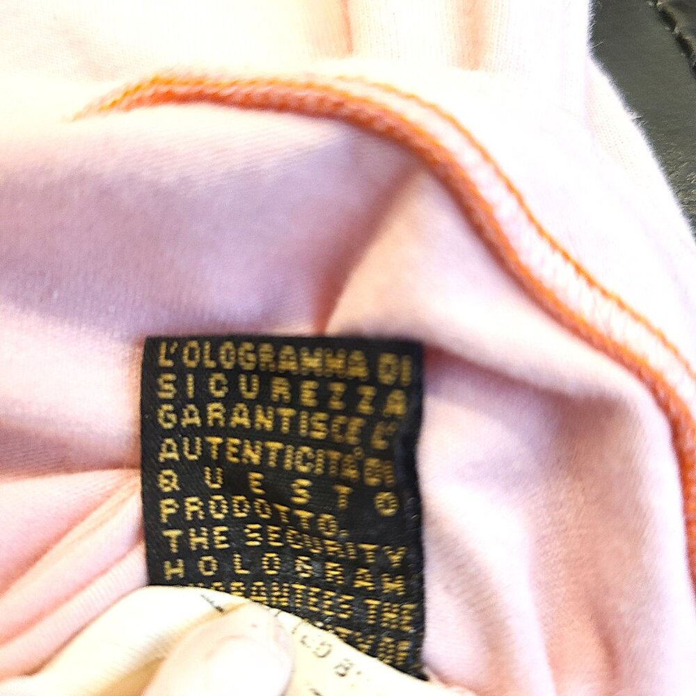 Just Cavalli Pink Tee w/ Leopard + Paisley Print | Medium - Picture 11 of 11